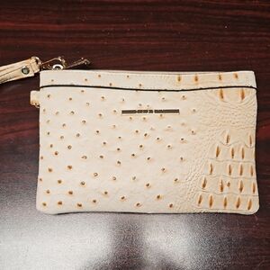 Cream Textured Clutch